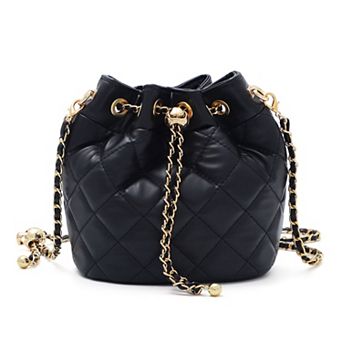 Adornia Cushion Quilted Gold Chain Adjustable Crossbody Bag