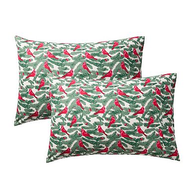 Hallmark Brushed Cotton Flannel Sheet Set with Pillowcases