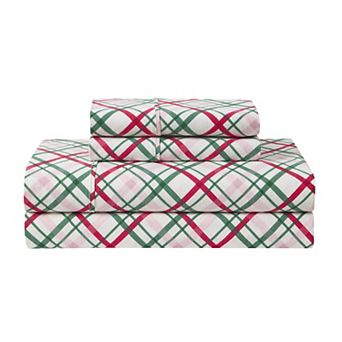 Hallmark Brushed Cotton Flannel Sheet Set with Pillowcases