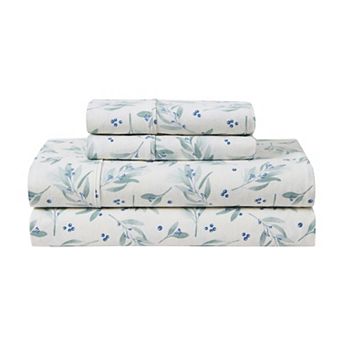 Hallmark Brushed Cotton Flannel Sheet Set with Pillowcases