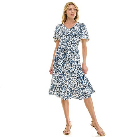 Женские платья Luxology Women's Luxology Belted Midi Dress