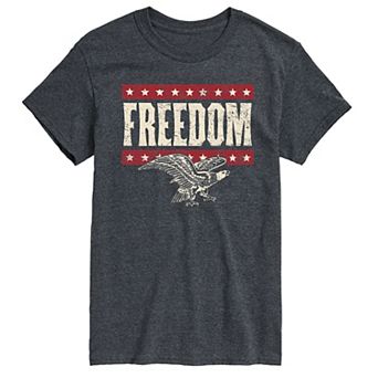 Big & Tall Freedom Patriotic Distressed Graphic Tee