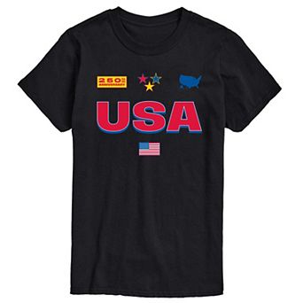Big & Tall USA 250th Anniversary Jersey Graphic Tee