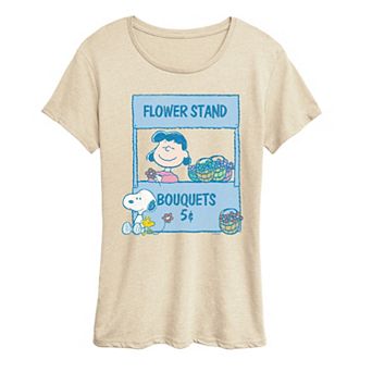 Women's Peanuts Lucy's Flower Stand Graphic Tee