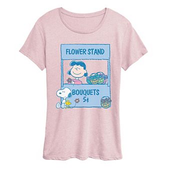 Women's Peanuts Lucy's Flower Stand Graphic Tee