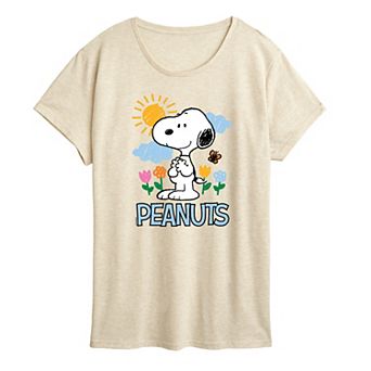 Women's Peanuts Snoopy Spring Sketch Graphic Tee