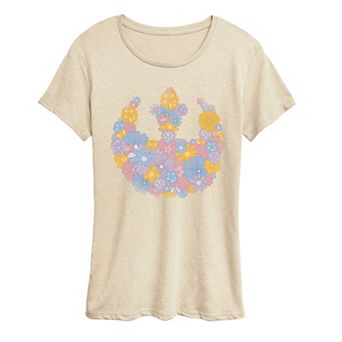 Women's Star Wars Rebel Spring Flowers Logo Graphic Tee