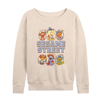Women's Sesame Street Western Character French Terry Long Sleeve Tee