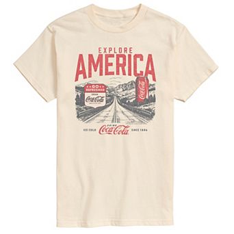 Big & Tall Coca-Cola Explore America Distressed Graphic Tee