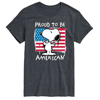 Big & Tall Peanuts Snoopy Proud To Be American Graphic Tee