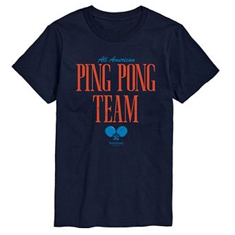 Big & Tall Forrest Gump All American Ping Pong Team Graphic Tee