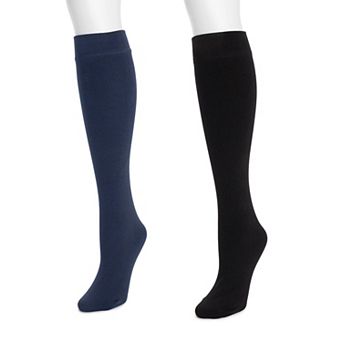 Women's MUK LUKS 2-Pack Fleece Lined Knee High Socks