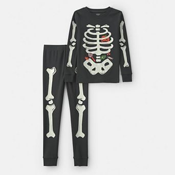 Kids 4-14 Carter's 2 pc Halloween Print 100% Cotton Snug Fit Pajama Top & Pajama Bottoms Set