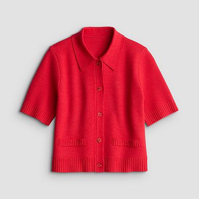 Women's Nine West Clean Short Sleeve Cardigan