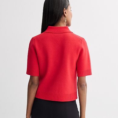 Women's Nine West Clean Short Sleeve Cardigan