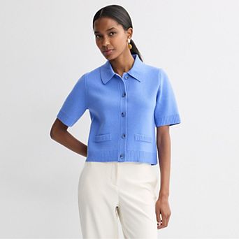 Women's Nine West Clean Short Sleeve Cardigan