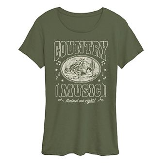 Women's Country Music Distressed Graphic Tee