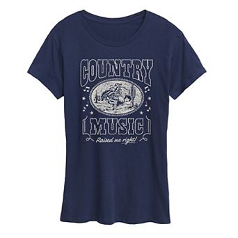 Women's Country Music Distressed Graphic Tee