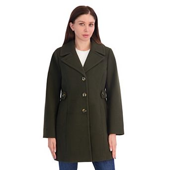 Women's London Fog Single Breasted Peacoat