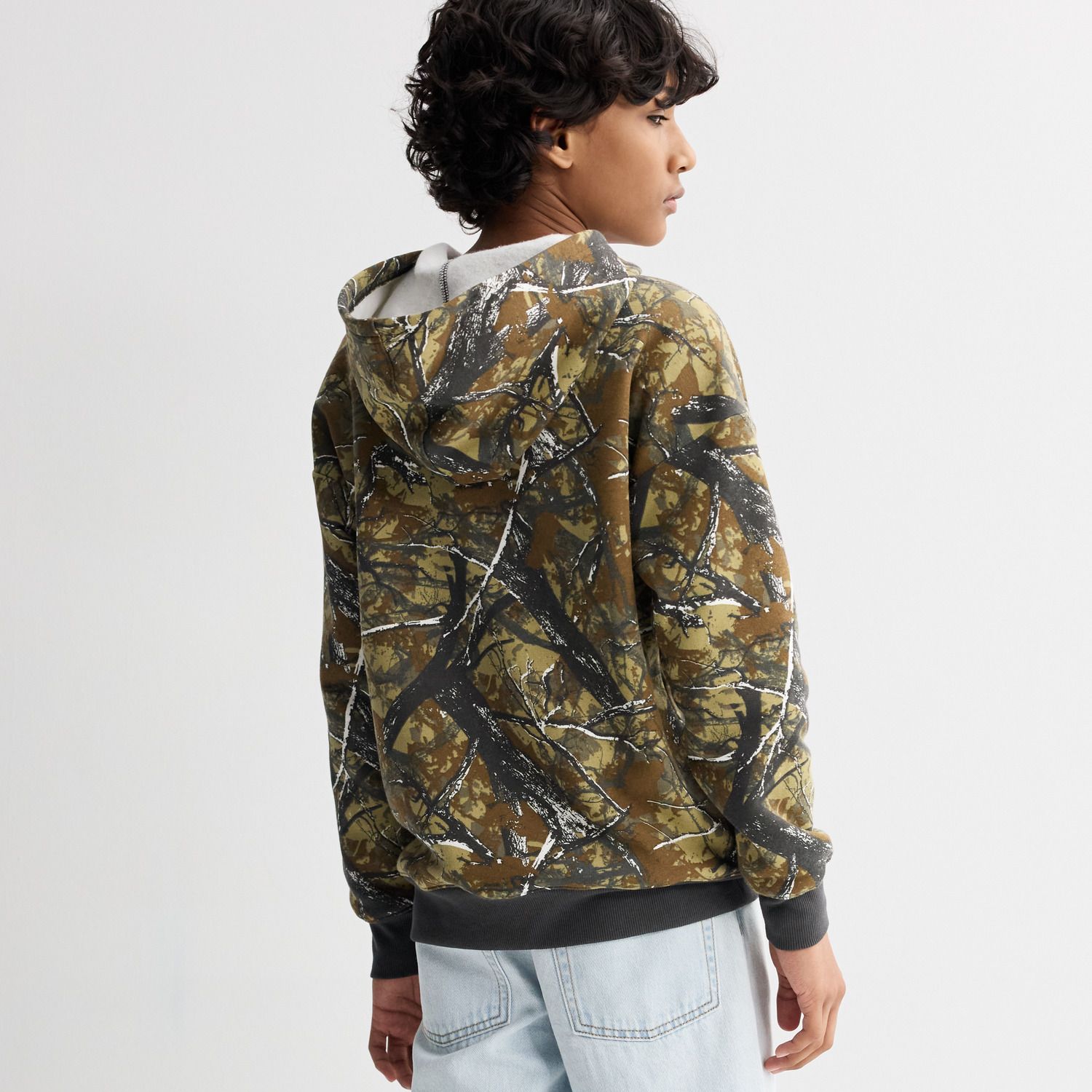Худи Sonoma Goods For Life® Full-Zip Relaxed Fit in Regular & Husky для мальчиков, цвет: Коричневый камуфляжный — фото 2