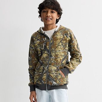 Boys 8-20 Sonoma Goods For Life® Full-Zip Relaxed Fit Hoodie in Regular & Husky