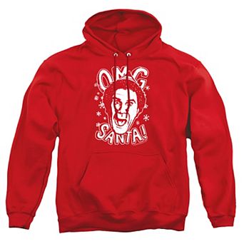 Big & Tall Elf Omg Santa Graphic Pullover Hoodie