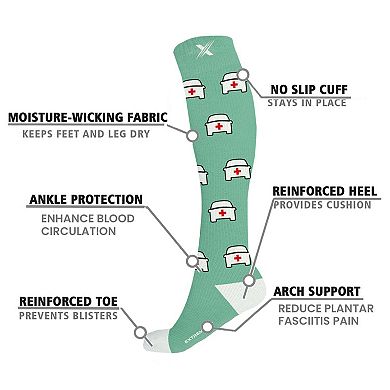 Knee High Compression Performance Socks For Support For Men And Women - 3 Pair