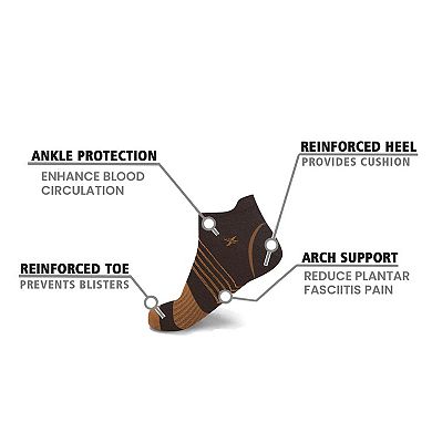 Copper Compression Socks - Ankle High For Running, Athtletics, Travel - 6 Pair