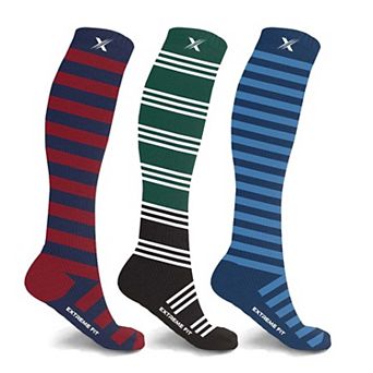 Compression Socks - Knee High Socks For Improved Circulation & Support For Men And Women - 3 Pair