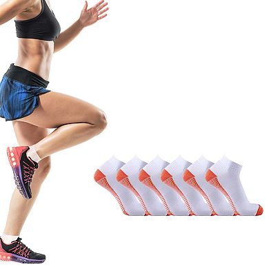 Copper Compression Socks - Ankle High For Running, Athtletics, Travel - 6 Pair