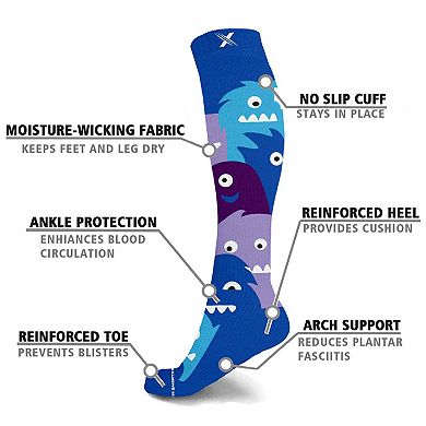 Holiday Knee Compression Socks - For Men And Women - 3 Pair