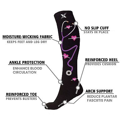 Compression Socks - Knee High Socks For Improved Circulation & Support For Men And Women - 3 Pair