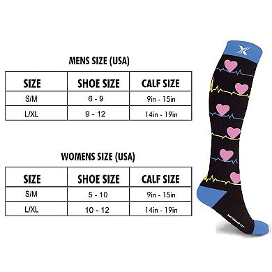 Compression Socks - Knee High Socks For Improved Circulation & Support For Men And Women - 3 Pair
