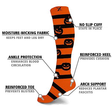 Holiday Compression Socks - Knee High Performance Socks For Running And Athletics - 3 Pair