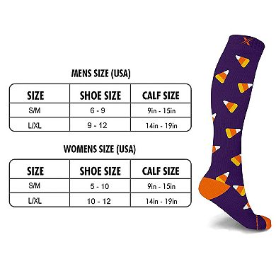 Holiday Compression Socks - Knee High Performance Socks For Running And Athletics - 3 Pair