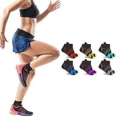 Compression Socks - Ankle High For Running, Athtletics, Travel - 6 Pair