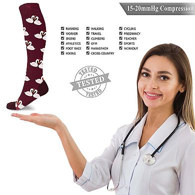 Fun And Love Comfortable All Day Wear Compression Socks - 3 Pair
