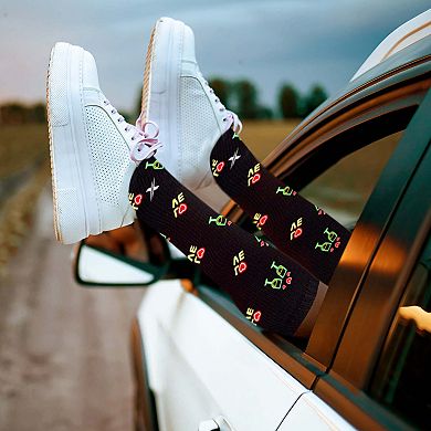 Neon Everyday Wear Knee High Compression Socks - 3 Pair