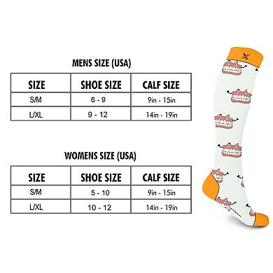 Compression Socks Knee High - Made For Running, Athletics And Pregnancy - 3 Pair