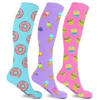 Compression Socks - Knee High Socks For Improved Circulation & Support For Men And Women - 3 Pair