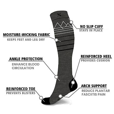 Premium Merino Wool Compression Socks - Designed For Winter, Hiking, Camping, Snowboarding, Skiing