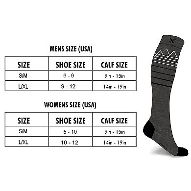Premium Merino Wool Compression Socks - Designed For Winter, Hiking, Camping, Snowboarding, Skiing
