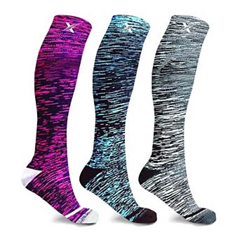 Compression Socks - Knee High Performance Socks For Men And Women - 3 Pair