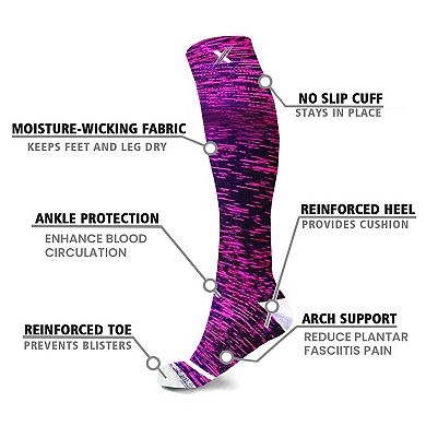 Compression Socks - Knee High Performance Socks For Men And Women - 3 Pair