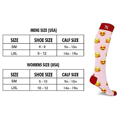 Emoji Fun And Expressive Compression Socks - 3 Pair