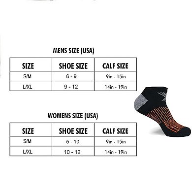 Compression Socks - Ankle High For Running, Athtletics, Travel - 6 Pair