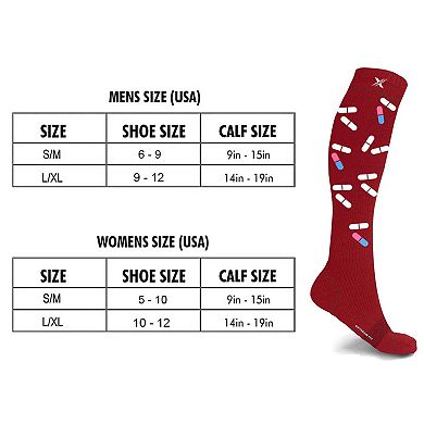 Compression Socks Knee High - Made For Running, Athletics And Pregnancy - 3 Pair