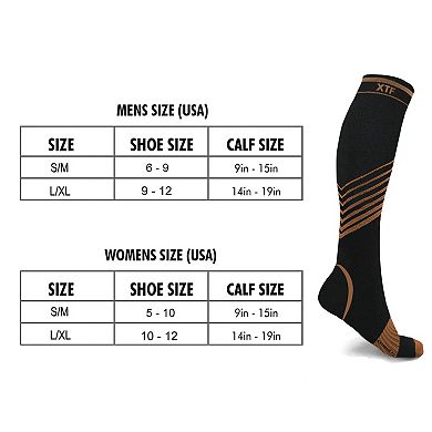 Copper Compression Knee High Socks For Men And Women
