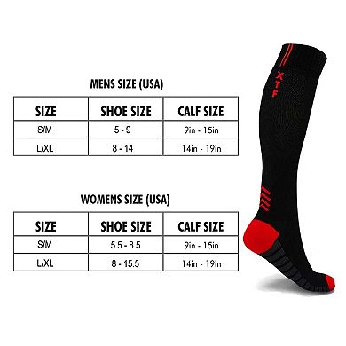 Compression Socks High Energy For Men And Women Knee High - 6 Pair