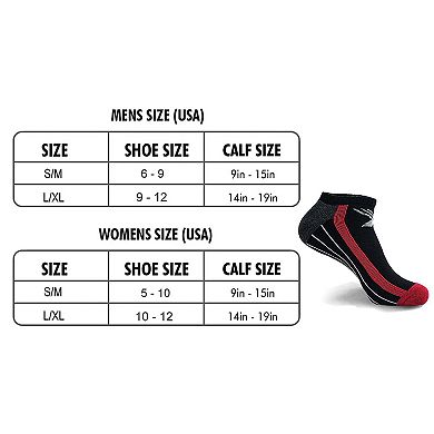 Compression Socks - Ankle High For Running, Athtletics, Travel - 6 Pair